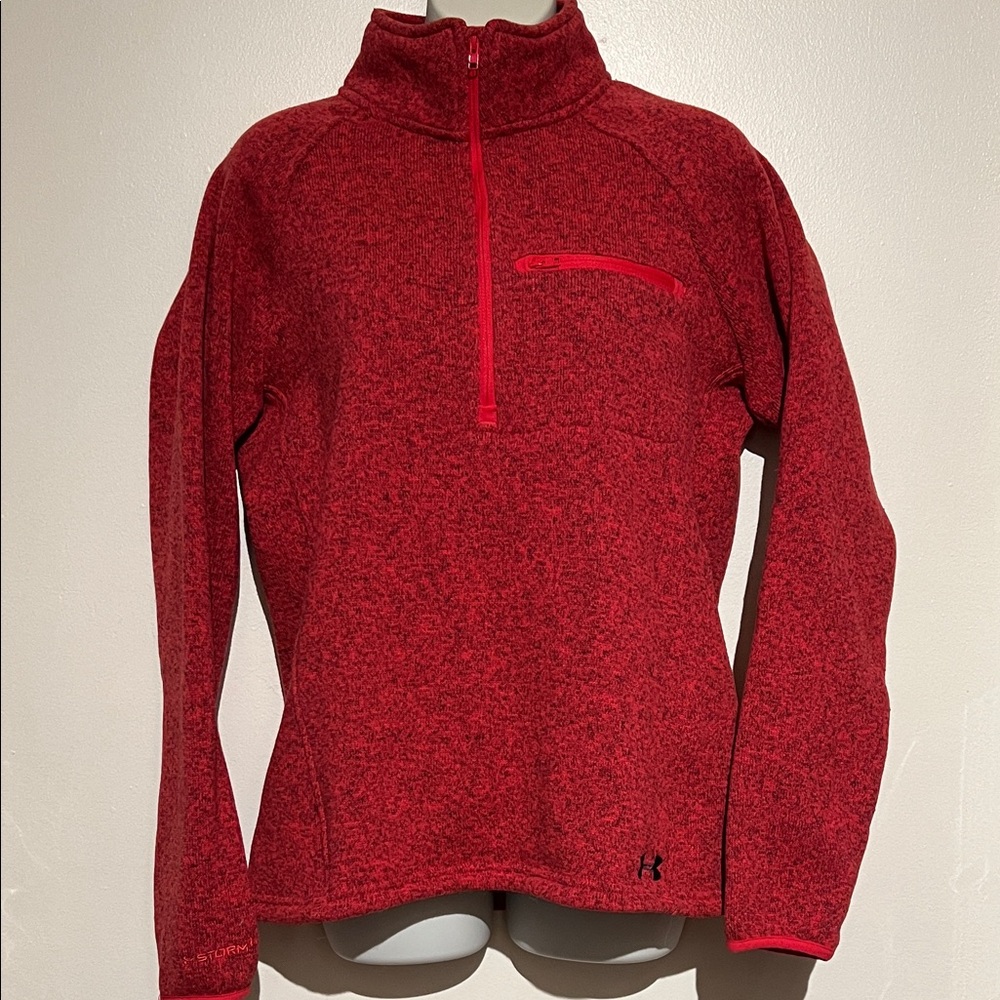 “🩷Bundle 4/$19” Under Armour Red Heathered Pullover sweater